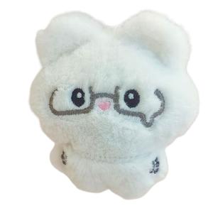 Мягкий и милый стеклянный зайчик плюш подвеска высота 10см Mise, серый