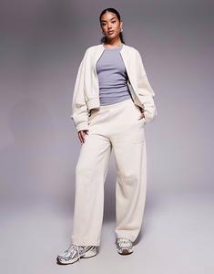 Тяжёлые брюки Weekend Collective Coord с рельефной графикой на камне Asos Weekend Collective, серо-бежевый