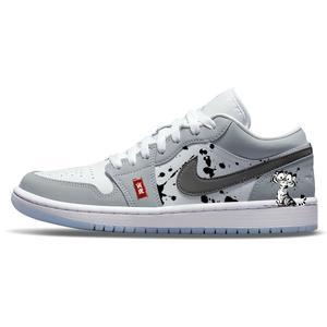 Кроссовки Air 1 с амортизацией, противоскользящие, низкие, винтажные баскетбольные, женские, серо-белые Jordan