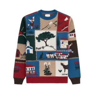 Толстовка Aimé Leon Dore Patchwork Crewneck, разноцветный