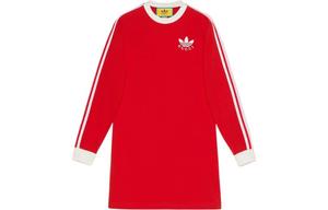 Платье Adidas x Gucci с длинными рукавами, красный