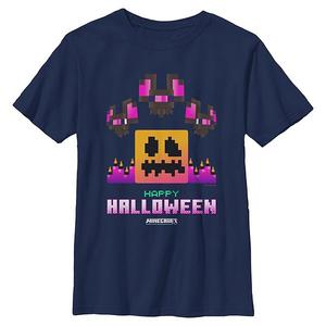 Футболка с принтом Happy Halloween для мальчиков 8-20 Minecraft