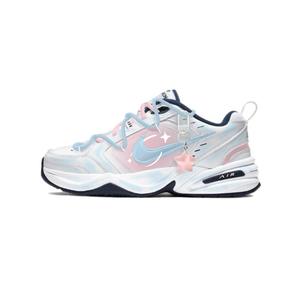 Кроссовки Air Monarch 4 Chunky унисекс с низким верхом розового/синего цвета Nike, розовый/голубой