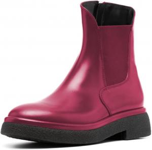 Женские ботильоны FOWT с круглым носком, боковой молнией и низким каблуком, модные ботинки Челси, удобные, теплые, для повседневной носки и на улицу, размер 4-16 US, Violet Red