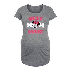 Футболка Disney's Minnie Mouse Maternity Best Mom с рисунком, цвет Heather Gray