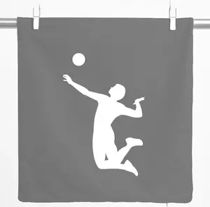 Декоративная наволочка Huuraa с силуэтом волейбола, подарок, 40x40 см, стальной серый хлопок, украшение для волейбольного мяча Hellweg Druckerei