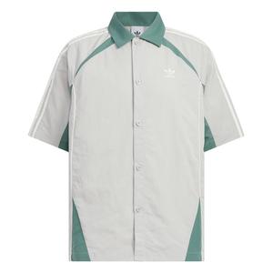 Adidas Originals Ретро SS25 рубашка мужская светло-серая/Detective Emeralds