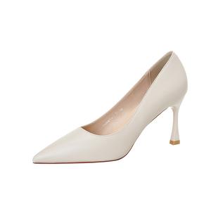 QITUMAUL Тонкие каблуки на шпильке женские абрикосовые, цвет Apricot[Heel Height 8.5cm]