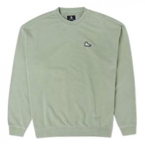 Свитер sneakers patch loose fit sweatshirt 'summit sage' Converse, зеленый