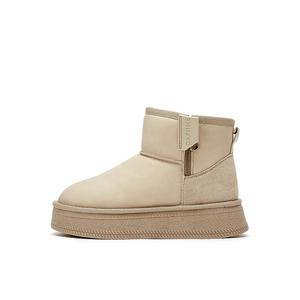 Женские зимние ботинки DAPHNE комбинированные на платформе, бежевый