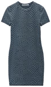 Мини-платье Alexander Wang с жаккардовым логотипом, серый