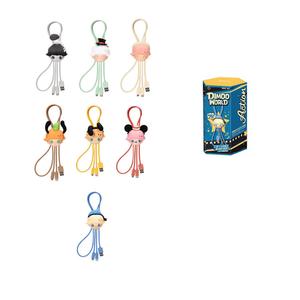 POP MART Dimoo WORLD x Disney 2 в 1 кабель слепой коробки товары одиночная мистери коробка/полная коробка 6 шт