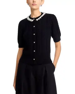 Кардиган Ella Cable Elie Tahari, черный