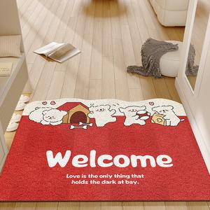 Y U-LIVE Ковер 100х120 см из высокоплотного шелкового плетения для входной двери, противоскользящий, грязезащитный