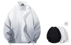 BOBBY ABLEY Куртка Unisex, White Gray Gradient (Includes Long-Sleeved)