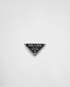 Пряжка для ремня из эмалированного металла Prada, черный