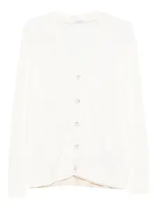 Хлопковый кардиган с пуговицами спереди Paolo Pecora, белый
