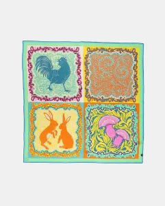 Шелковый платок V.Fraas, синий