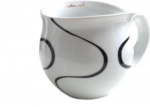 Кружка для кофе XXL Loop, черная Luigi Colani Porzellan, золотистый