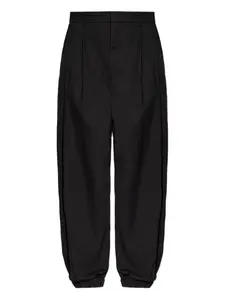 Брюки с плиссированными манжетами Moschino, черный