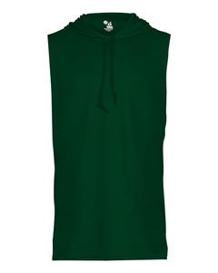 Мужская футболка B-Core без рукавов с капюшоном Badger, цвет forest