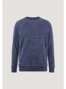 Махровая рубашка для сна Relaxed цвета индиго Hessnatur