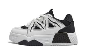 Кеды, скейтборд обувь женская низкая Renben, белый/черный