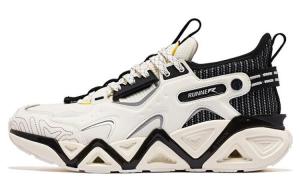 Амортизирующие нескользящие износостойкие низкие кроссовки Running Shoes мужские белый черный QIAODAN