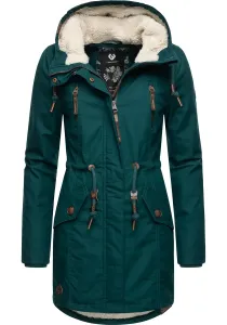 Зимнее пальто Ragwear "Элси", стильная зимняя парка с капюшоном и флисом Тедди, зеленый