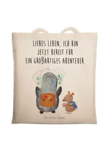 Сумка для переноски Mr & Mrs Panda Pinguin & Maus Wanderer, кремовый