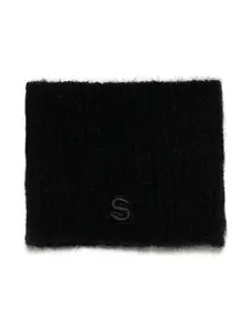 Шарф с вышитым логотипом Sacai, черный