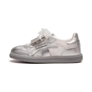 Champion Kids Кроссовки для скейтбординга в немецком стиле, низкие, детские, милые, серебристо-белые, детские