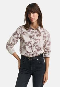 Блуза GANT Button-down blouse, Plum Wine/Pink