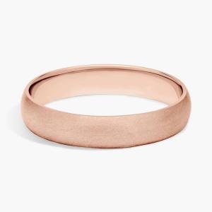 Матовое классическое обручальное кольцо из розового золота 14 карат (4 мм) Blue Nile