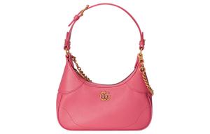 GUCCI Кожаная сумка Афродита Нью Мун через плечо маленькая женская розовая