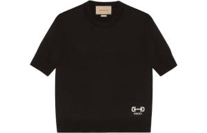 Свитер женский Gucci с короткими рукавами, черный