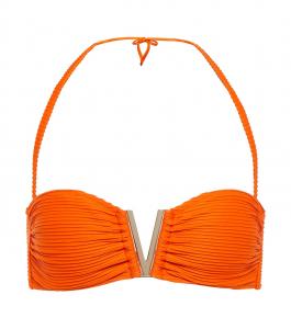 Верх бикини-бандо на озере Комо Heidi Klein, оранжевый