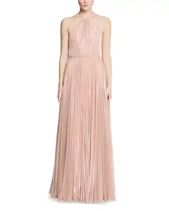 Платье Марисоль с металлизированной нитью Halston, розовый