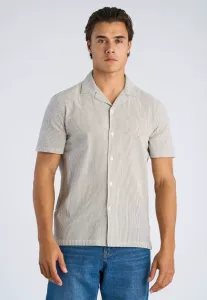 Полосатая рубашка из жатой ткани с коротким рукавом Lindbergh, Dk Army