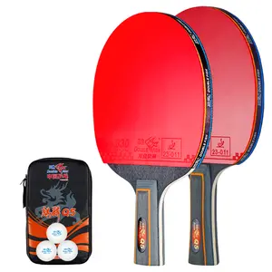 Настольная теннисная ракетка DOUBLEFISH All Wood с двухсторонним инвертированным резиновым покрытием High Stretch DOUBLE FISH, instructor recommendation style[long and short handle, 1 pc each]