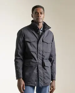 Мужская стеганая парка с карманами PuroEgo, темно-синий