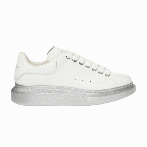 Кроссовки Alexander McQueen Wmns Oversized Sneaker 'White Silver', серебряный