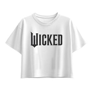 Футболка Wicked с черным глиттерным принтом для девочек 7-16 лет Licensed Character, White