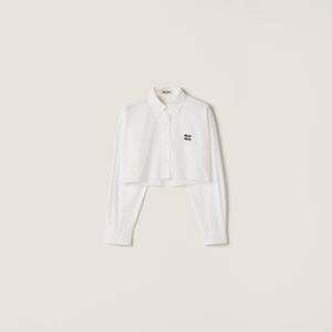 Рубашка из поплина MIU MIU, белый