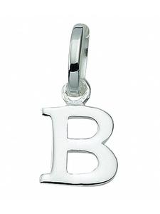 Adeliás Подвеска в виде буквы B из серебра 925 пробы для женщин и мужчин