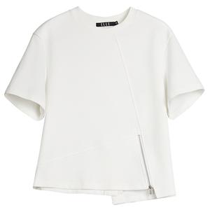ELLE Футболка Women's White Crew Neck Moderate