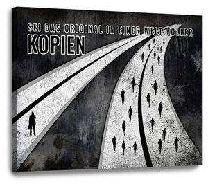 Картина на холсте Hustling Sharks Geh Dein Weg!, черный