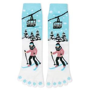 Праздничные носки для лыж с противоскользящим носком Memoi