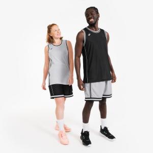 KIPSTA Женская/мужская двусторонняя баскетбольная майка без рукавов - TKR-500 чёрно-белая