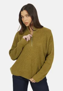 Рыбацкий свитер с застежкой-молнией до середины груди Brave Soul, Olive